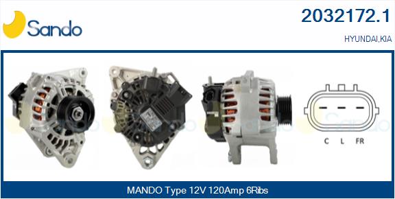 Alternatore SANDO 2032172.1