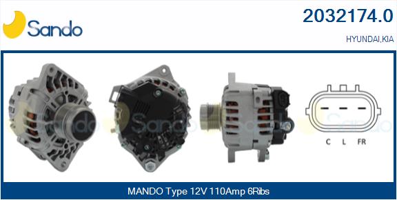 Alternatore SANDO 2032174.0