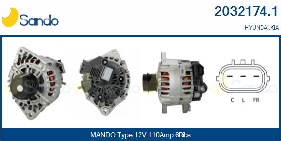 Alternatore SANDO 2032174.1