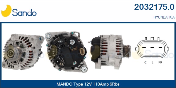 Alternatore SANDO 2032175.0