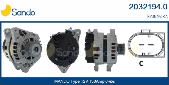 Alternatore SANDO 2032194.0