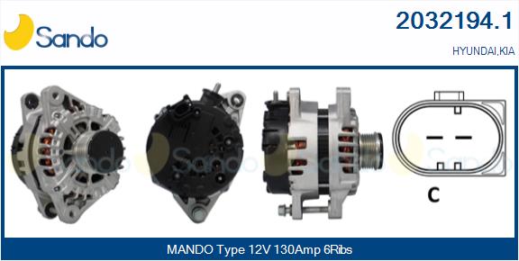 Alternatore SANDO 2032194.1