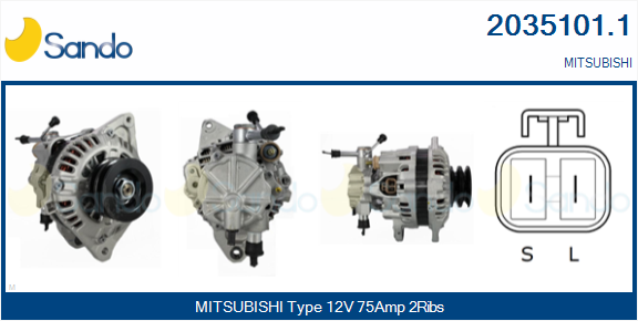  ALTERNATORE (ORIGINALE ) MITSUB. L200 2.5TDI 01-