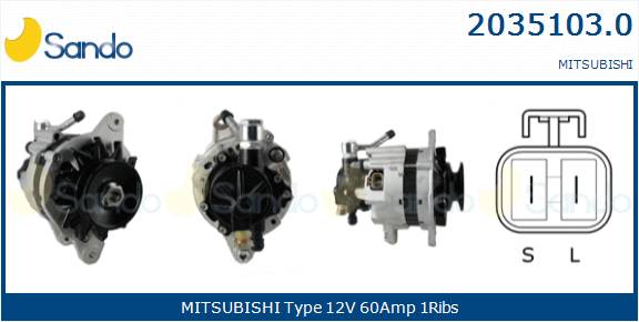 SANDO ALT.RE(ADATTABILE) MITSUB. L300 2.5D -06