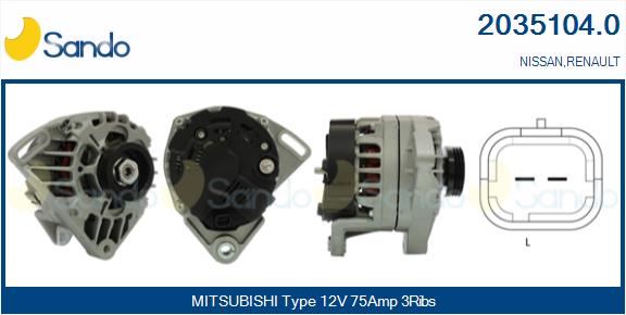 Alternatore SANDO 2035104.0