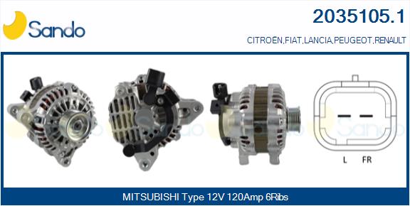 Alternatore SANDO 2035105.1