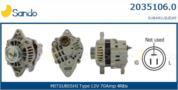  ALTERNATORE (ADATTABILE) SUZUKI SAMURAI 1.3 -04