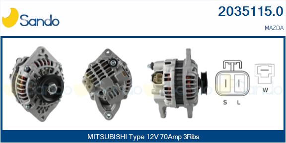 Alternatore SANDO 2035115.0