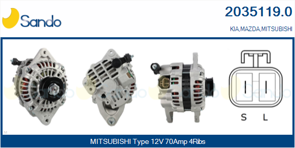 Alternatore SANDO 2035119.0