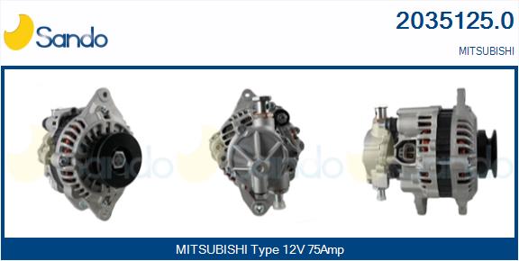  ALTERNATORE (ADATTABILE) MITSUBISCHI LANCER 2.0 D -03