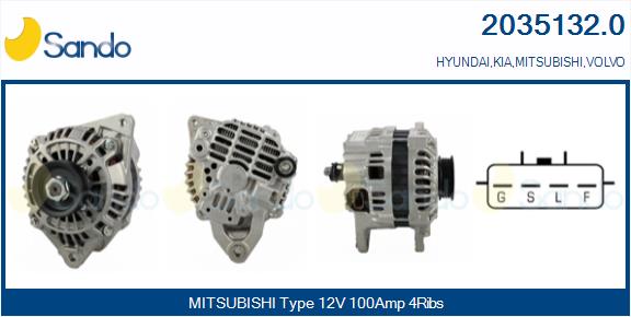 Alternatore SANDO 2035132.0