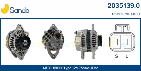 Alternatore SANDO 2035139.0