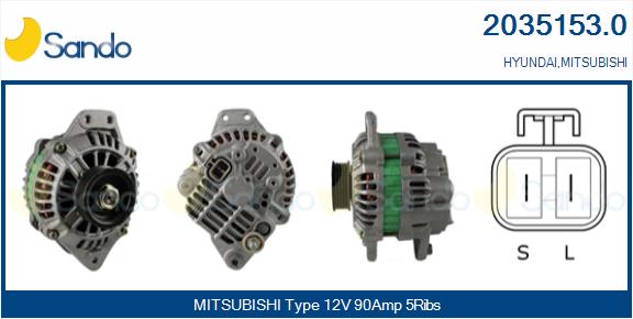 Alternatore SANDO 2035153.0