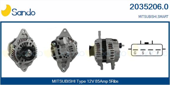 Alternatore SANDO 2035206.0