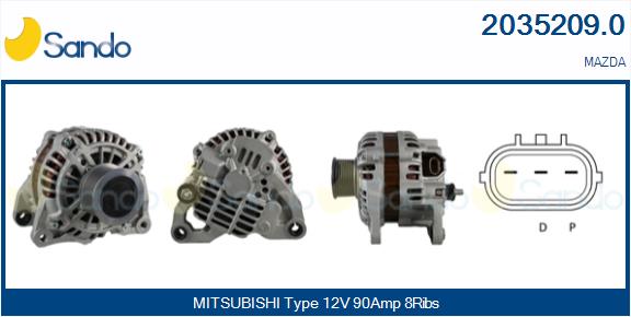 Alternatore SANDO 2035209.0