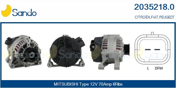 Alternatore SANDO 2035218.0
