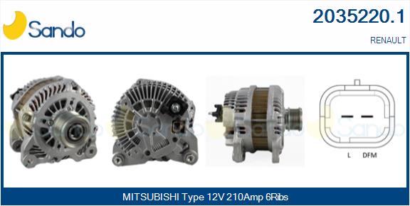 Alternatore SANDO 2035220.1