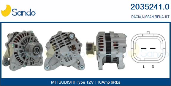 Alternatore SANDO 2035241.0