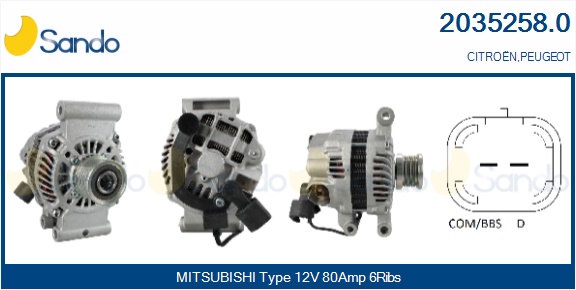  ALTERNATORE (ADATTABILE) PEUGEOT 208 1.4 12-