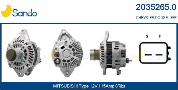 Alternatore SANDO 2035265.0