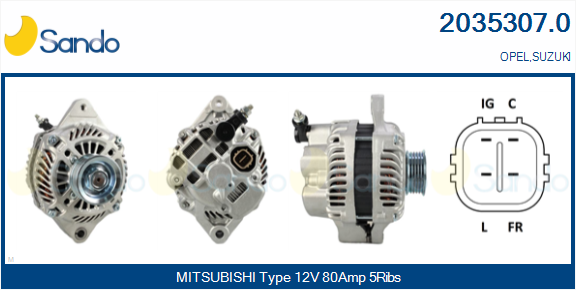 Alternatore SANDO 2035307.0