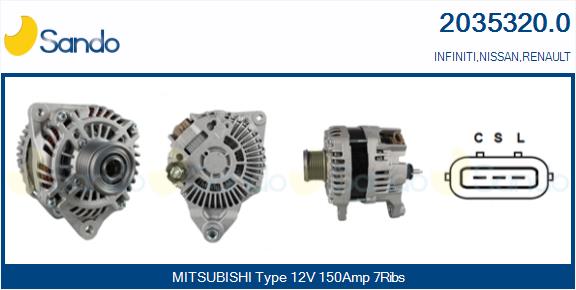 Alternatore SANDO 2035320.0