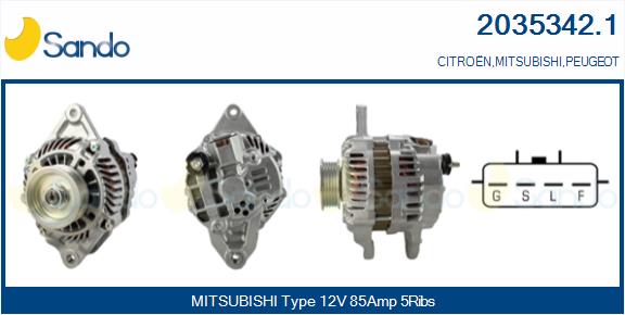 Alternatore SANDO 2035342.1