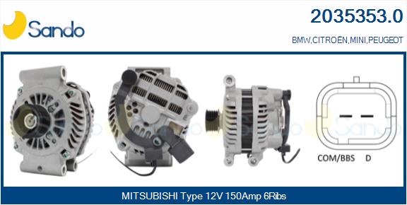 Alternatore SANDO 2035353.0