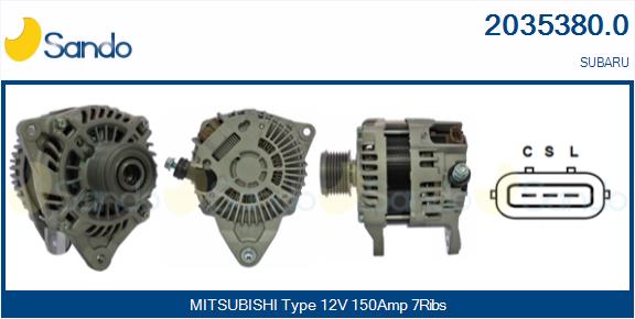 Alternatore SANDO 2035380.0