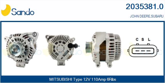 Alternatore SANDO 2035381.0