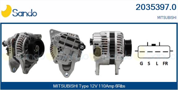 Alternatore SANDO 2035397.0