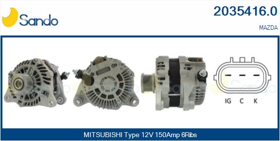Alternatore SANDO 2035416.0