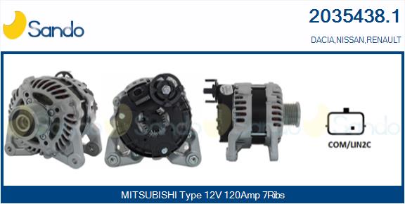 Alternatore SANDO 2035438.1