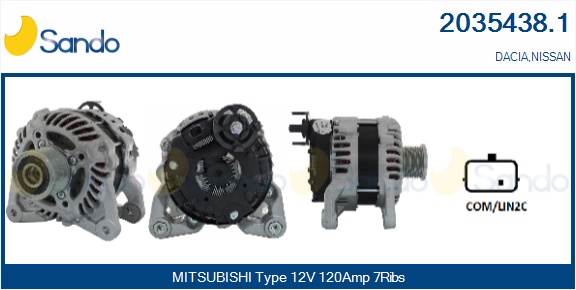  ALTERNATORE (ORIGINALE) DACIA DUSTER 1.6 17-