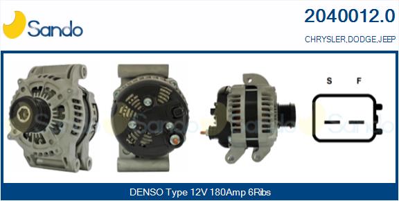 Alternatore SANDO 2040012.0