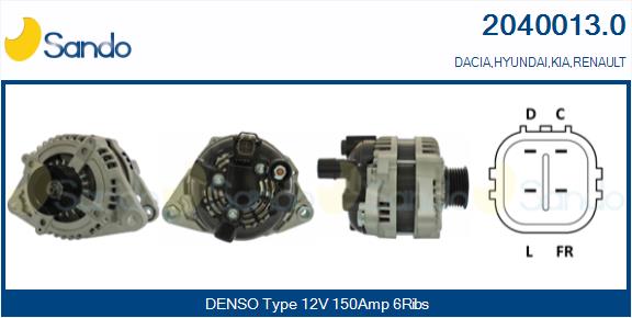 Alternatore SANDO 2040013.0