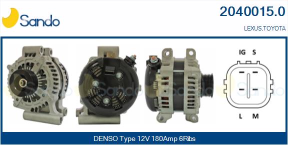 Alternatore SANDO 2040015.0