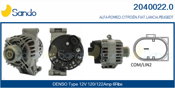 Alternatore SANDO 2040022.0