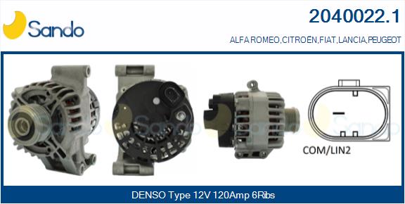 Alternatore SANDO 2040022.1