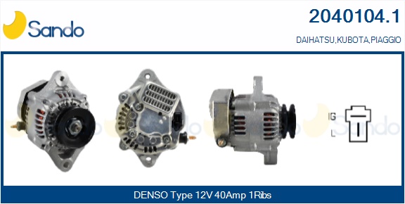  ALTERNATORE (ORIGINALE) PIAGGIO PORTER 1.0 -98