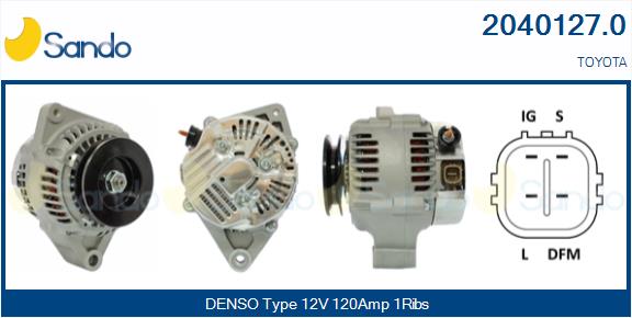  ALTERNATORE (ADATTABILE) TOYOTA AVENSIS 2.0D 03-