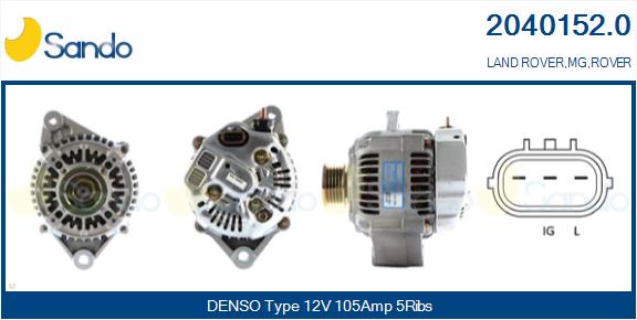Alternatore SANDO 2040152.0