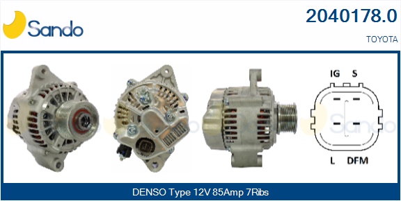  ALTERNATORE (ADATTABILE) TOYOTA HIACE 2.5D -06