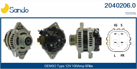  ALTERNATORE (ADATTABILE) TOYOTA COROLLA 1.4D 04-
