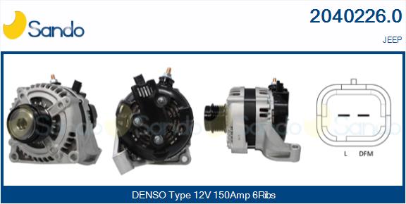  ALTERNATORE (ADATTABILE) JEEP CHEROKEE 2.8CRD 08-