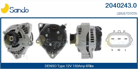 Alternatore SANDO 2040243.0