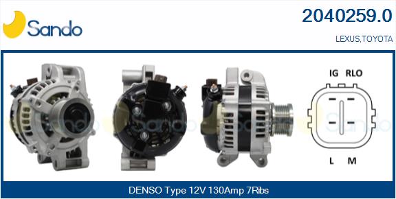 Alternatore SANDO 2040259.0