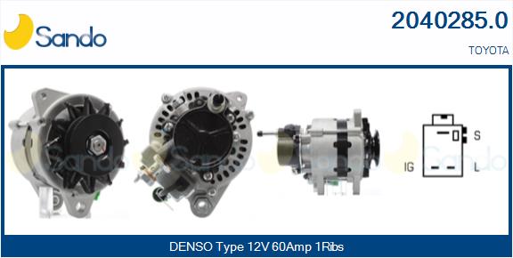Alternatore SANDO 2040285.0