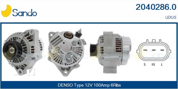 Alternatore SANDO 2040286.0