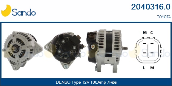  ALTERNATORE (ADATTABILE) TOYOTA RAV 4 2.0 06-